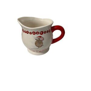Magenta small pitcher  "T'was the night"  Christmas Mouse